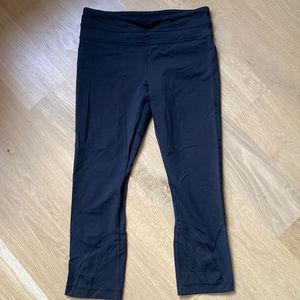 Lululemon Black Cropped Mesh leggings. 6